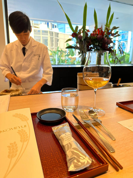 Xceed refresher towel used in Komeyui Restaurant