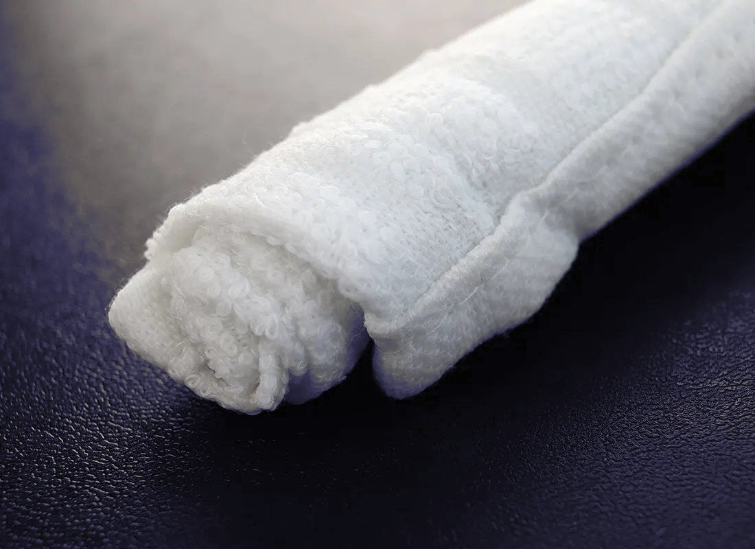 Rolled Cotton Premier 15 oshibori towel without packaging