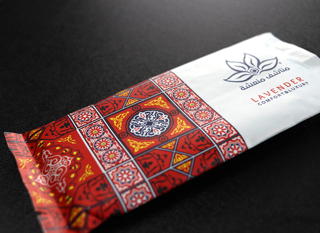 Custom-printed refresher towel wrapper